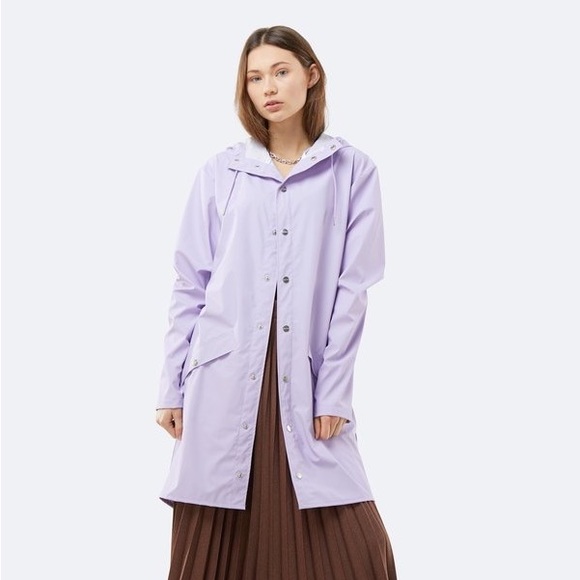 NWT Rains Long Jacket in Lavender - Picture 1 of 7